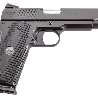 Wilson Combat ACPFS45 ACP Full-Size 45 ACP Caliber with 5″ Barrel, 8+1 Capacity, Black Armor-Tuff Finish Carbon Steel Beavertail Frame, Serrated Black Carbon Steel Slide & Black G10 Eagle Claw Grip - Semi Auto Handguns | Rampart Guns