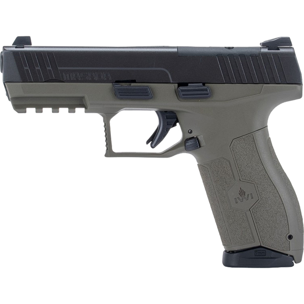 IWI MASADA Pistol 9mm 4.1 in. OD Green 17 rd. Optics Ready IWI MASADA Pistol 9mm 4.1 in. OD Green 17 rd. Optics Ready - Semi Auto Handguns - Rampart Guns