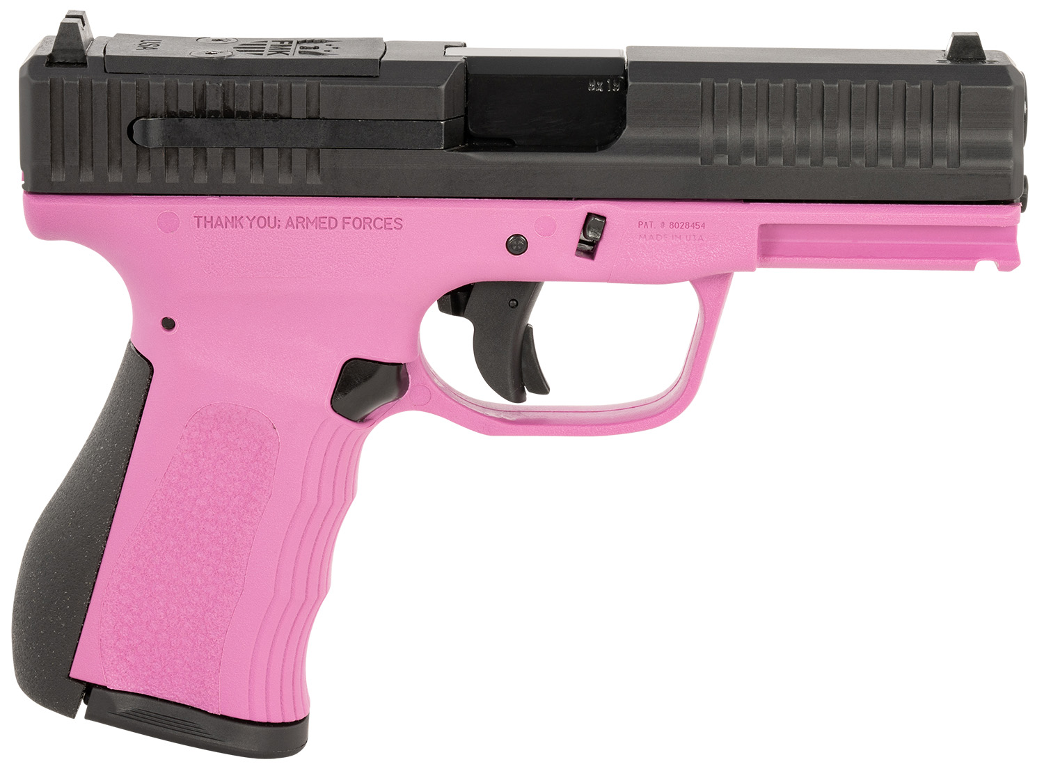 FMK FMKG49PK G3 9mm Luger 14+1 4″ Stainless Steel Barrel, Black Optic Cut/Serrated Carbon Steel Slide, Pink Polymer Frame w/Picatinny Rail, Black Backstrap Grip FMK FMKG49PK G3 9mm Luger 14+1 4″ Stainless Steel Barrel, Black Optic Cut/Serrated Carbon Steel Slide, Pink Polymer Frame w/Picatinny Rail, Black Backstrap Grip - Semi Auto Handguns - Rampart Guns