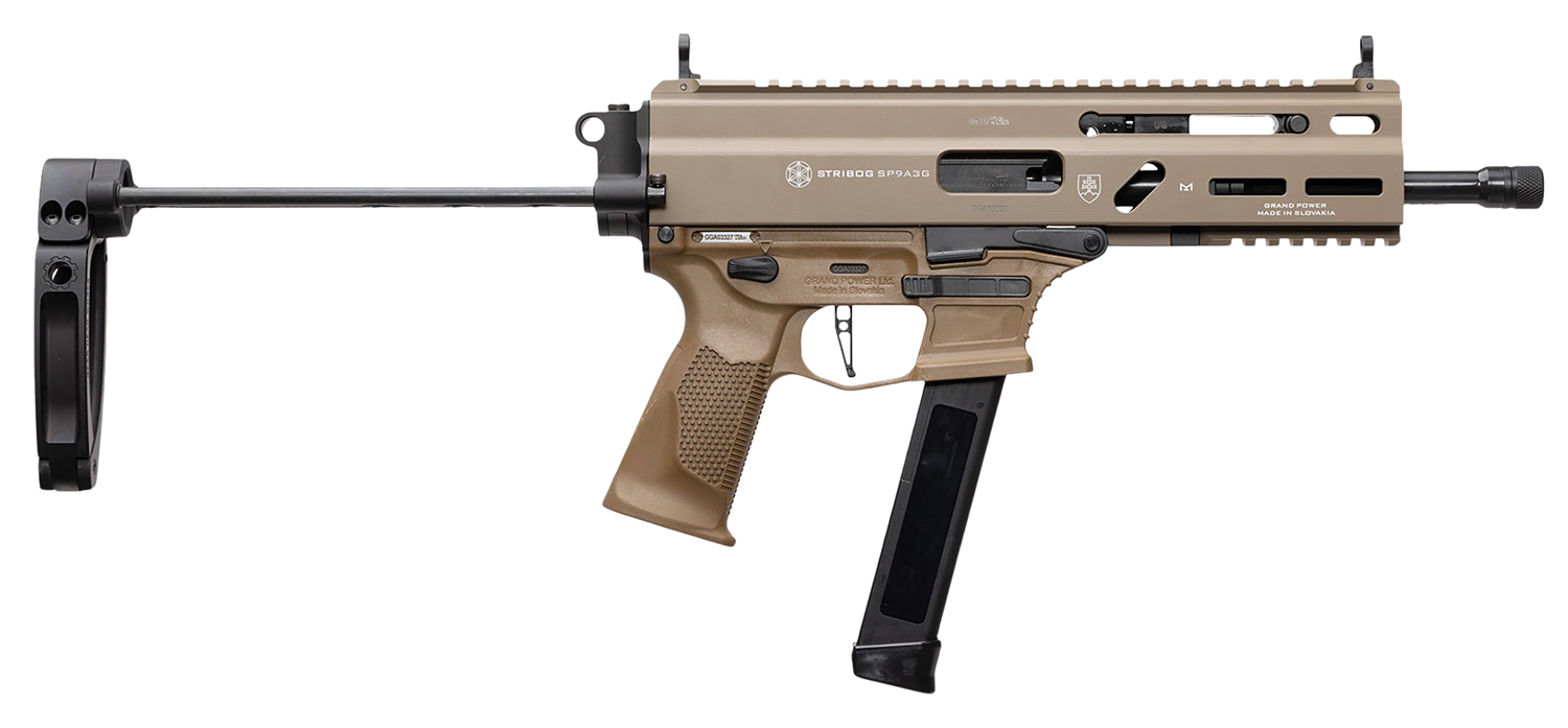 Grand Power Stribog SP9A3G 9mm 8-inch Threaded Barrel PDW Brace Grand Power Stribog SP9A3G 9mm 8-inch Threaded Barrel PDW Brace - Semi Auto Handguns - Rampart Guns