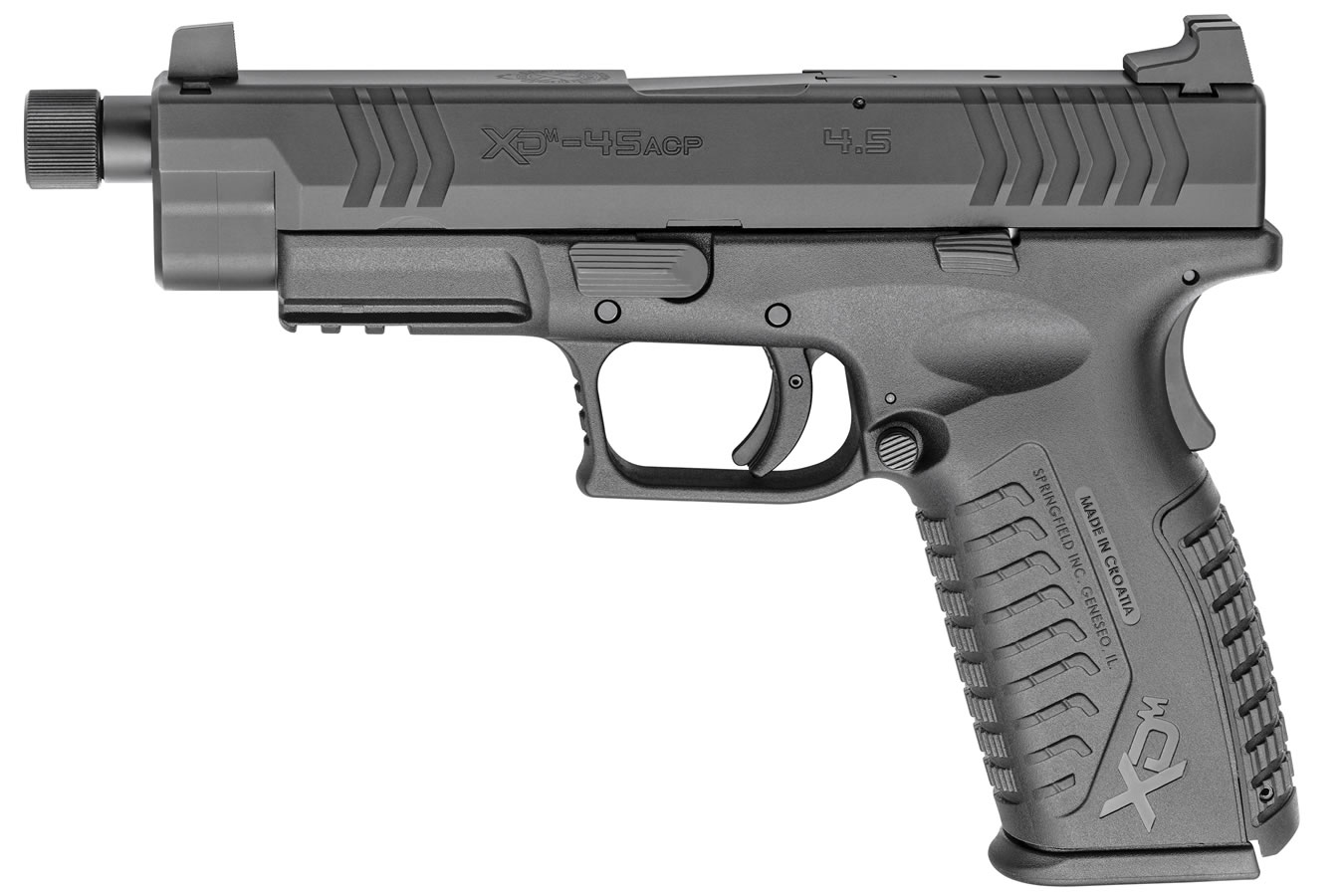Springfield XDM .45ACP 4.5 Black Essentials Package with Threaded Barrel Springfield XDM .45ACP 4.5 Black Essentials Package with Threaded Barrel - Firearms - Rampart Guns