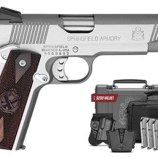 Springfield 1911 Loaded .45 ACP Stainless Steel with Instant Gear Up Package - Firearms - Rampart Guns