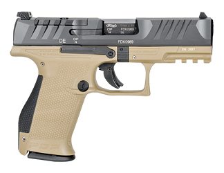 Walther PDP Compact Optic-Ready 9mm 4in Tan/Black - Semi Auto Handguns | Rampart Guns