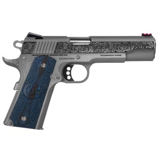 Colt Competition Model “Filigree Slide” Handgun .45 ACP 8rd Magazine 5″ Barrel Stainless Frame - Semi Auto Handguns - Rampart Guns