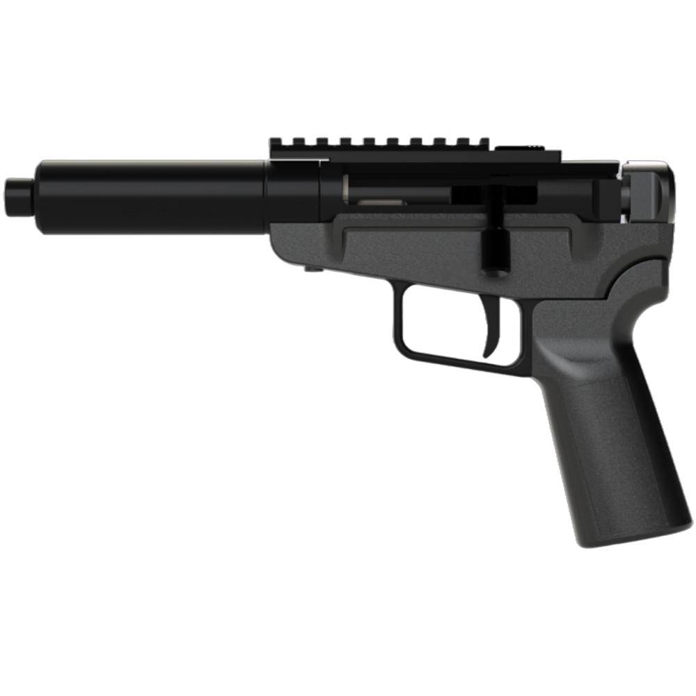 Dark Mountain Arms Stowaway Handgun 5.7×28 Single Shot 5″ 1/2×28 Threaded Barrel Black with Brace Adapter Dark Mountain Arms Stowaway Handgun 5.7×28 Single Shot 5″ 1/2×28 Threaded Barrel Black with Brace Adapter - Single Shot Handguns - Rampart Guns