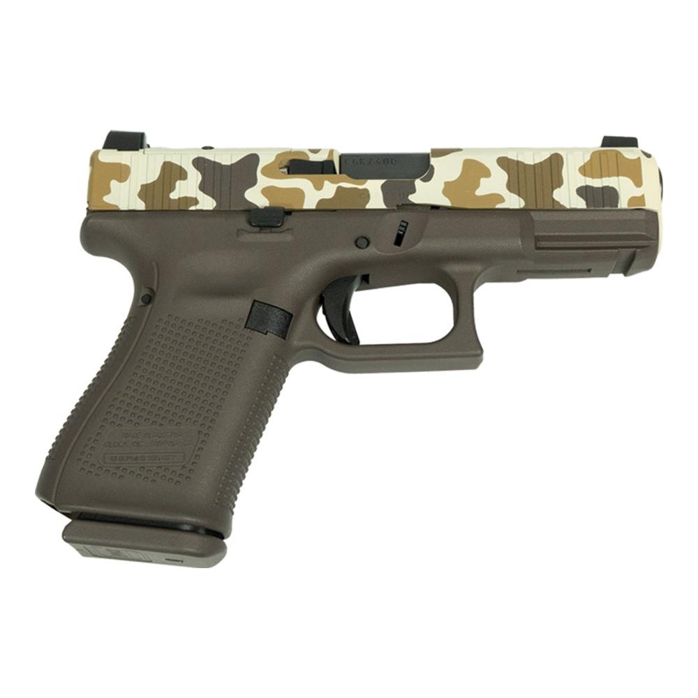 Glock V-Series Model 19 Duck Camo Cerakote Handgun 9mm Luger 15rd Magazines (3) 4.02″ Barrel Austria Glock V-Series Model 19 Duck Camo Cerakote Handgun 9mm Luger 15rd Magazines (3) 4.02″ Barrel Austria - Semi Auto Handguns - Rampart Guns