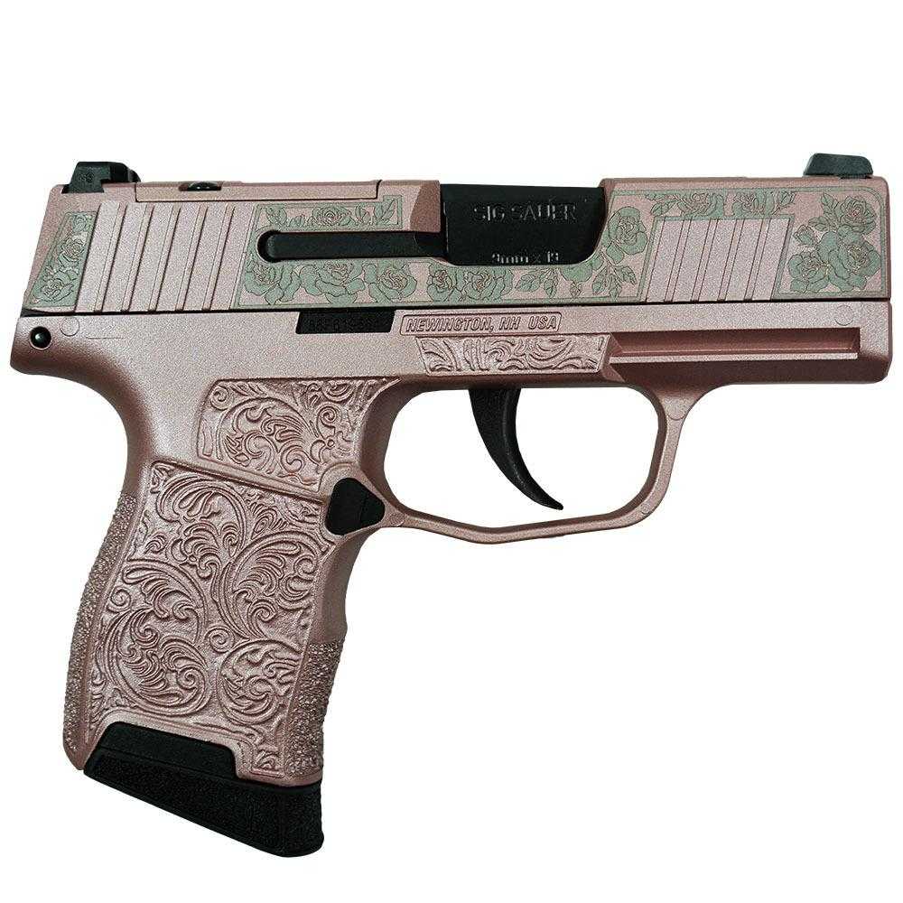Sig Sauer “Guns & Roses Rose Gold” P365 Optic Ready Handgun 9mm Luger 10rd Magazines(2) 3.1″ Barrel X-RAY 3 Sights Sig Sauer “Guns & Roses Rose Gold” P365 Optic Ready Handgun 9mm Luger 10rd Magazines(2) 3.1″ Barrel X-RAY 3 Sights - Semi Auto Handguns - Rampart Guns